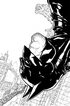 Batman Line Art comic art from Batman: Arkham City