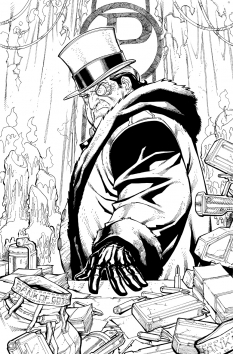 Penguin Line Art comic art from Batman: Arkham City