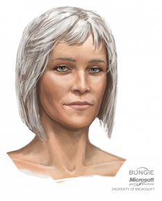 Halsey Portrait concept art from Halo:Reach by Isaac Hannaford