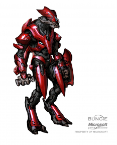 Elite Major concept art from Halo:Reach by Isaac Hannaford