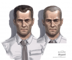 Colonel Holland concept art from Halo:Reach by Isaac Hannaford