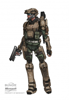 Marine concept art from Halo:Reach by Isaac Hannaford