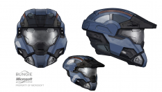Carter Helmet concept art from Halo:Reach by Isaac Hannaford