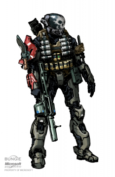 Emile concept art from Halo:Reach by Isaac Hannaford