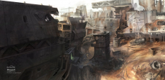 Boneyard concept art from Halo:Reach by Isaac Hannaford