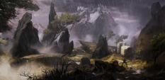 Environment concept art from Halo:Reach