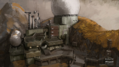 Outpost concept art from Halo:Reach by Isaac Hannaford