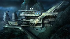 Outpost concept art from Halo:Reach by Isaac Hannaford