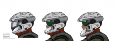 POA Helmet concept art from Halo:Reach by Isaac Hannaford