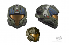 CQB Helmet concept art from Halo:Reach by Isaac Hannaford