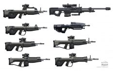 Battle Rifle concept art from Halo:Reach by Isaac Hannaford