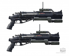 M319 Individual Grenade Launcher concept art from Halo:Reach by Isaac Hannaford