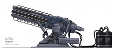 MAC Cannon concept art from Halo:Reach by Isaac Hannaford