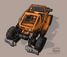 Civilian Truck concept art from Halo:Reach by Isaac Hannaford