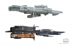 Starship concept art from Halo:Reach by Isaac Hannaford