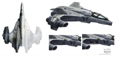 Sabre Engine Top And Front concept art from Halo:Reach by Isaac Hannaford