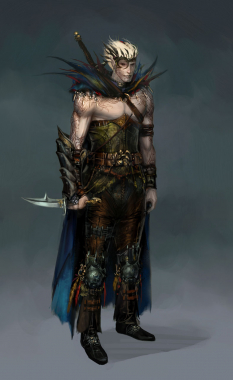 Zevran Arainai concept art from Dragon Age: Origins
