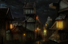 Denerim concept art from Dragon Age: Origins