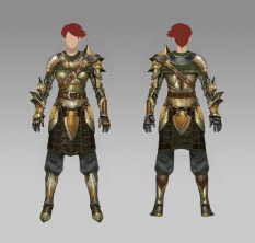 Heavy Female Armor concept art from Dragon Age: Origins