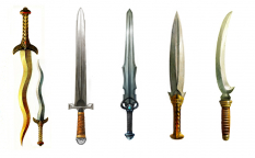 Daggers concept art from Dragon Age: Origins