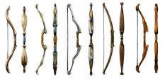 Shortbows concept art from Dragon Age: Origins