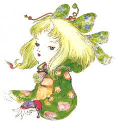 Eiko concept art from Final Fantasy IX by Yoshitaka Amano