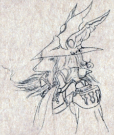 Freya Rough Sketch from Final Fantasy IX by Yoshitaka Amano
