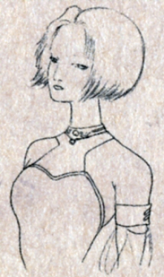 Garnet Rough Sketch from Final Fantasy IX by Yoshitaka Amano
