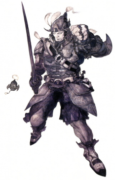 Steiner concept art from Final Fantasy IX by Yoshitaka Amano