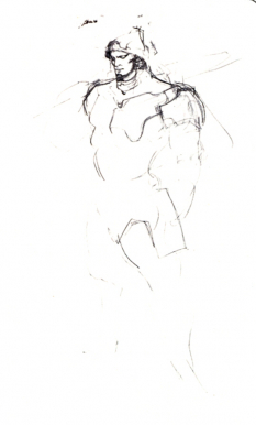 Steiner Sketch from Final Fantasy IX by Yoshitaka Amano
