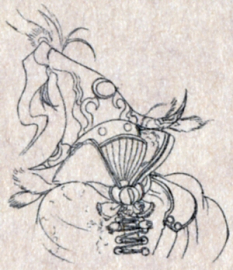 Vivi Rough Sketch from Final Fantasy IX by Yoshitaka Amano