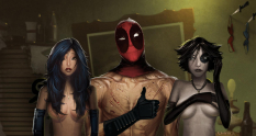House Party concept art from Deadpool by Jose Emroca Flores