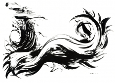 Logo Unpublished concept art from Final Fantasy X by Yoshitaka Amano