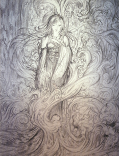 Prayer Of Water concept art from Final Fantasy X by Yoshitaka Amano