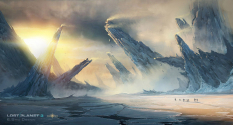 Environment Concept art from Lost Planet 3 by Emmanuel Shiu