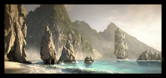 Nassau Coast concept art from Assassin's Creed IV: Black Flag by Raphael Lacoste