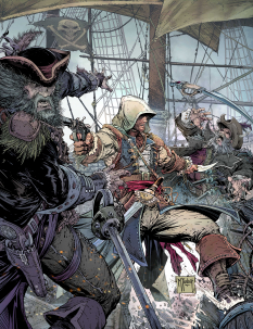 Poster concept art from Assassin's Creed IV: Black Flag by Todd McFarlane