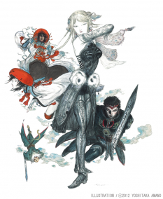 Adoulin Jobs concept art from Final Fantasy XI by Yoshitaka Amano