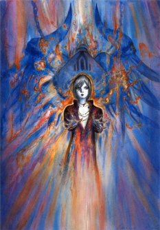 Chains Of Promathia Cover Art from Final Fantasy XI by Yoshitaka Amano