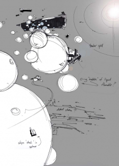 Bubbleland concept art from Homeworld 2 by Rob Cunningham