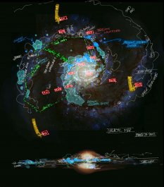 Map Of Galaxy concept art from Homeworld 2 by Rob Cunningham