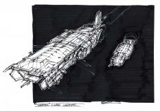 Naabel Carrier concept art from Homeworld 2 by Rob Cunningham