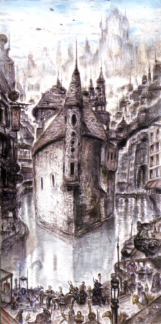 Seeing The Sights concept art from Final Fantasy XII by Yoshitaka Amano