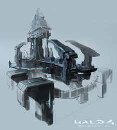 Sentinel Factory concept art from Halo 4 by Goran Bukvic