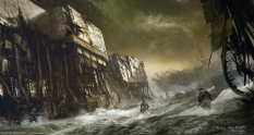 Flooded Pyrrhus concept art from Killzone 3 by Jesse van Dijk