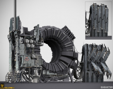 Space Elevator Coil concept art from Killzone 3