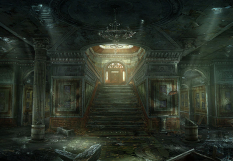 Stairs concept art from Gears of War by John Liberto