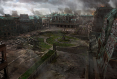 Town Square concept art from Gears of War