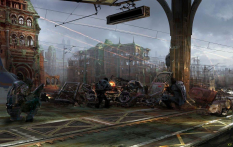 Train Station concept art from Gears of War