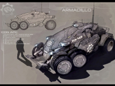 Armadillo APC concept art from Gears of War